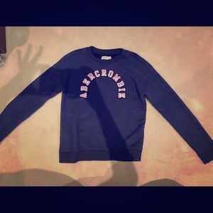 Abercrombie Kids Girls Navy Blue Fleece Crewneck